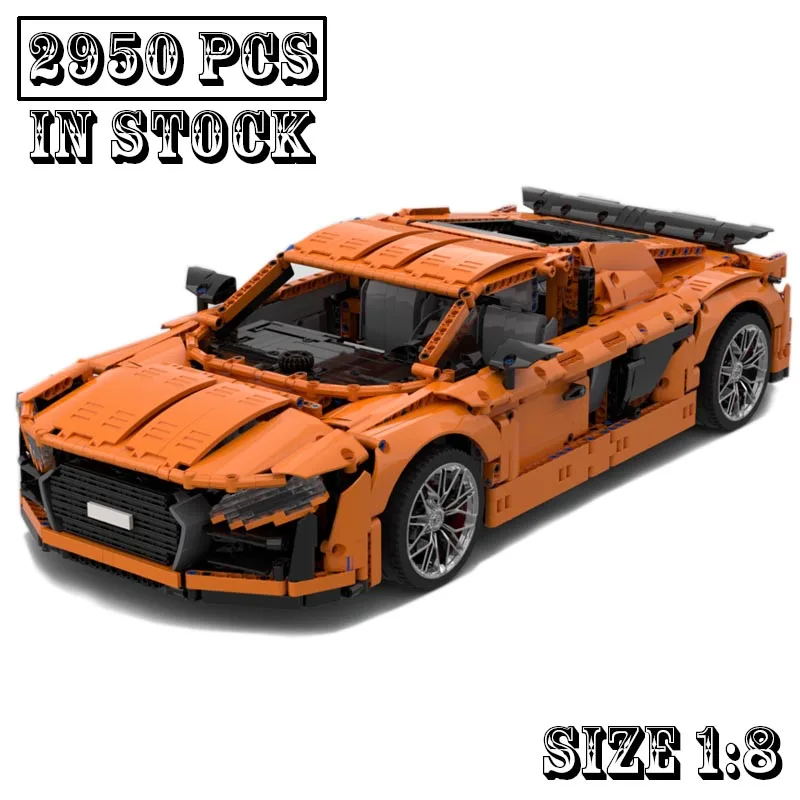 New 1:8 Scale MOC-117091 R8 V10 Supercar Racing Car Vehicle Sport Model Building Blocks Kids Educational Toys Birthdays Gifts
New 1:8 Scale MOC-117091 R8 V10 Supercar Racing Car Vehicle Sport Model Building Blocks Kids Educational Toys Birthdays Gifts