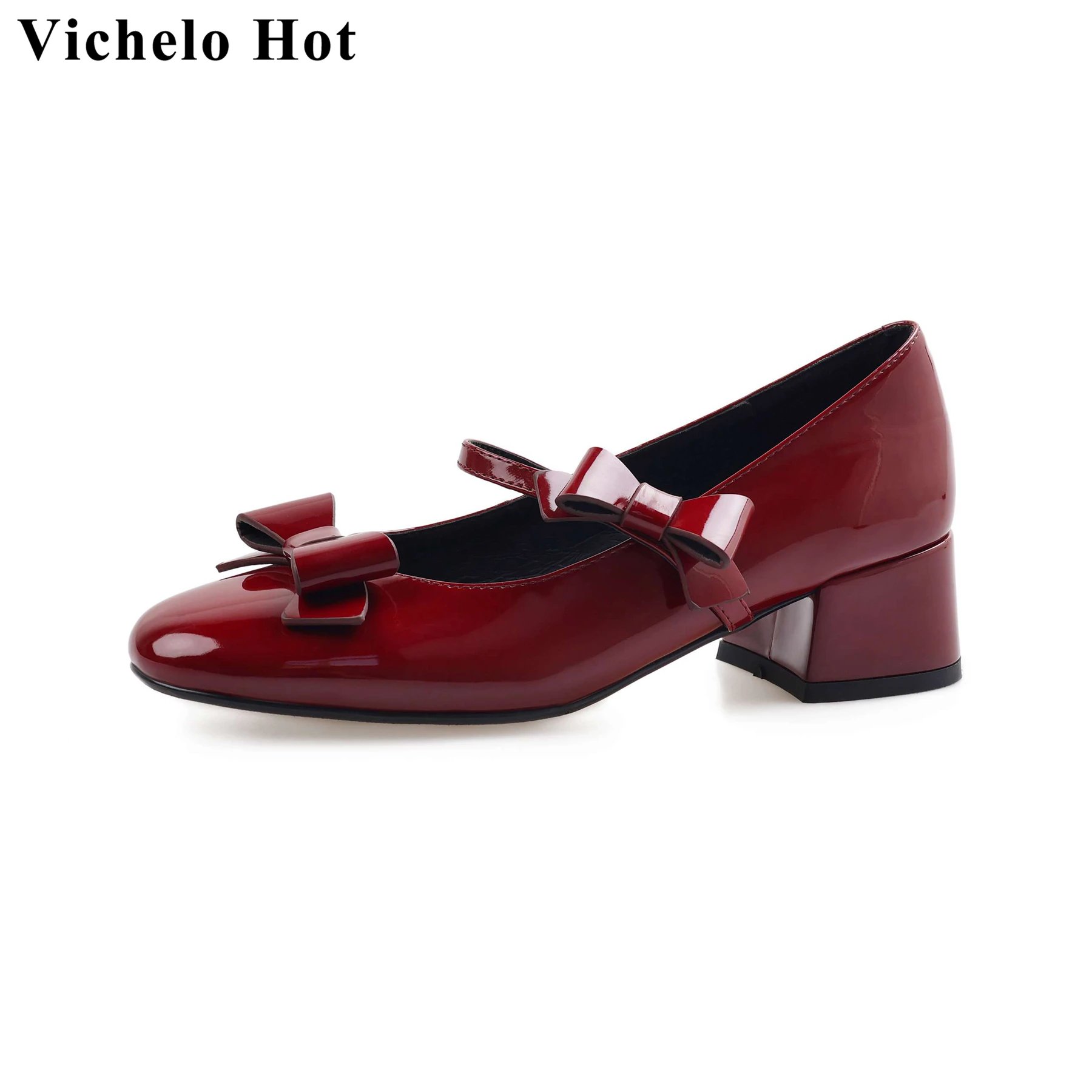 Туфли Vichelo женские из лакированной кожи, милая элегантная обувь с круглым носком, на среднем каблуке, с бантом-бабочкой, туфли-лодочки, весна-осень
Туфли Vichelo женские из лакированной кожи, милая элегантная обувь с круглым носком, на среднем каблуке, с бантом-бабочкой, туфли-лодочки, весна-осень