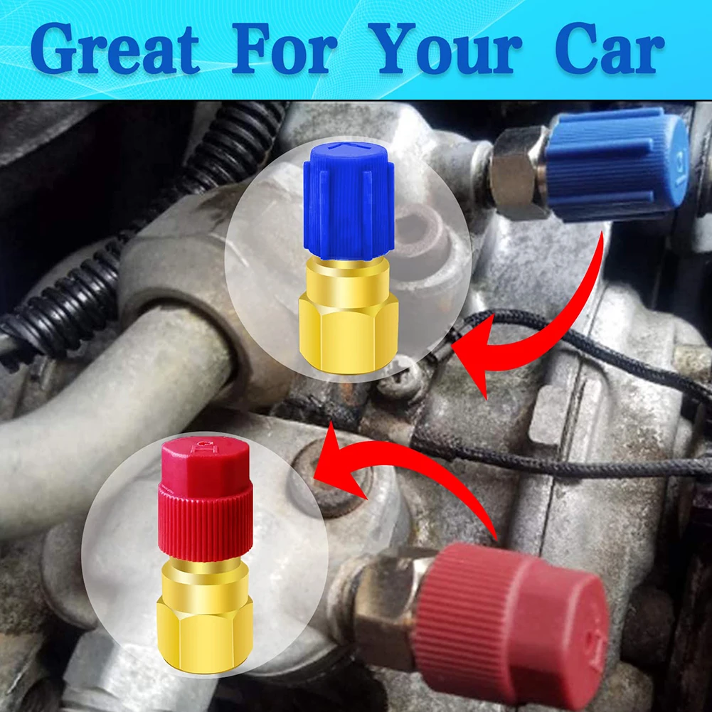 Auto Repair Tools R12 To R134A Kit Auto 2 Pieces Air-Condition Blue/red Cap Filling Valve Fitting Metal And Plastic
Auto Repair Tools R12 To R134A Kit Auto 2 Pieces Air-Condition Blue/red Cap Filling Valve Fitting Metal And Plastic