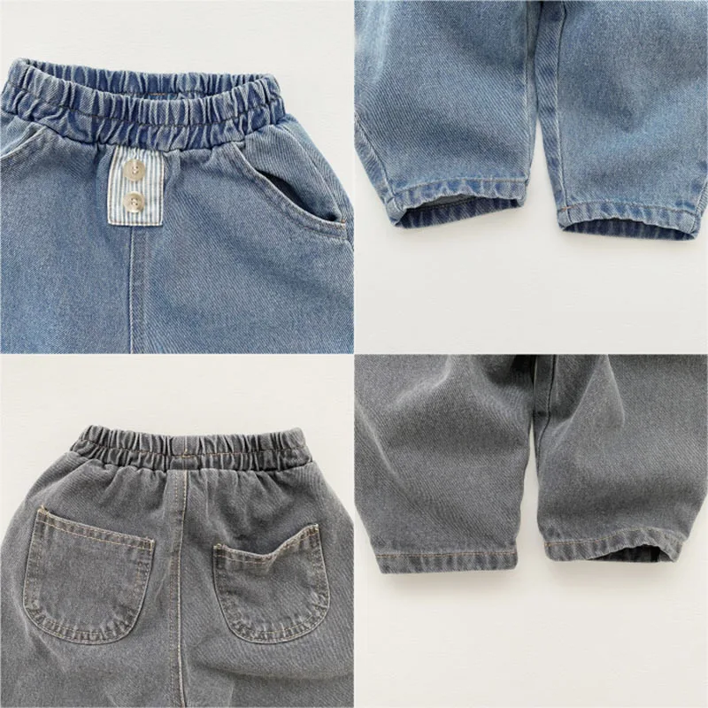2025 New Baby Casual Denim Trousers Fashion Boys Jean Solid Toddler Loose Pants Baby Girls Harem Pants Infant Denim Clothes 11 Se076575e8f9f4be3b2d77054ca99e8f82