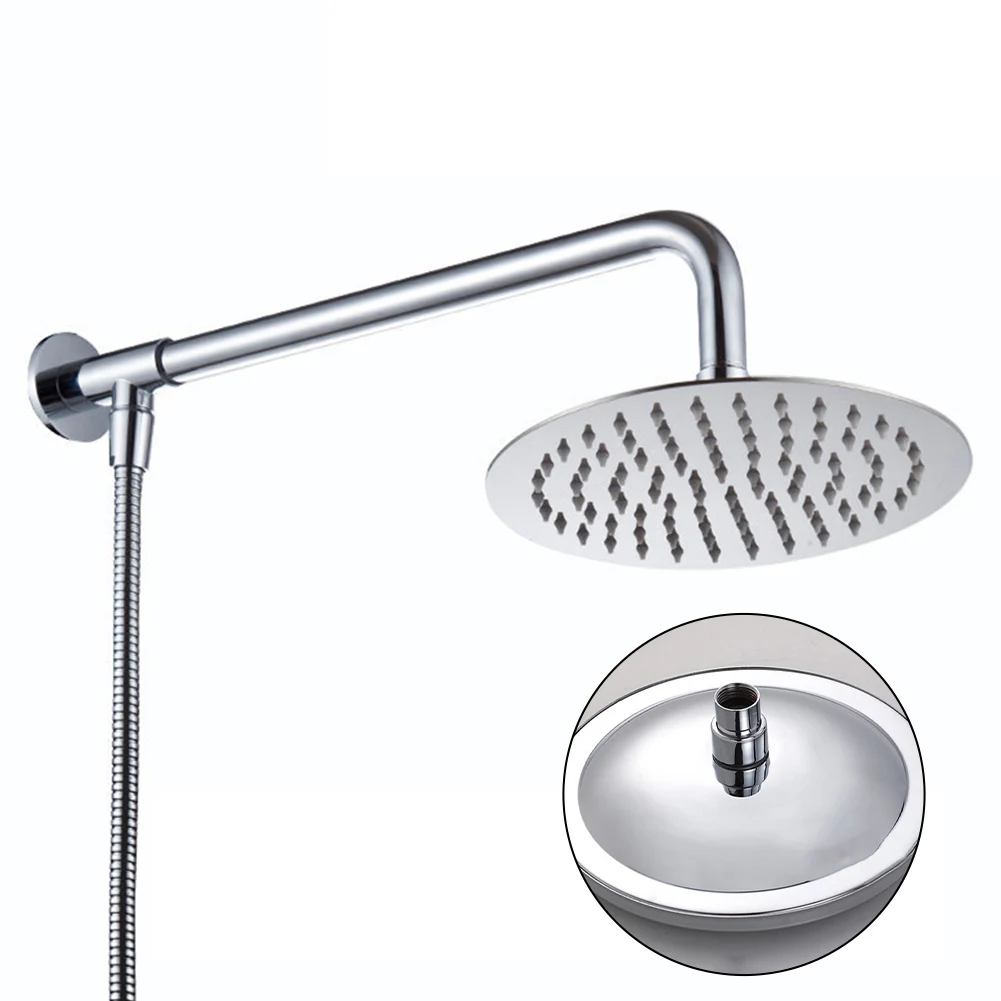 

Large Round Shower Head Bath Shower Head Waterfall Chrome Rainfall Overhead Kit Pressurized Water-saving Shower Head Spray