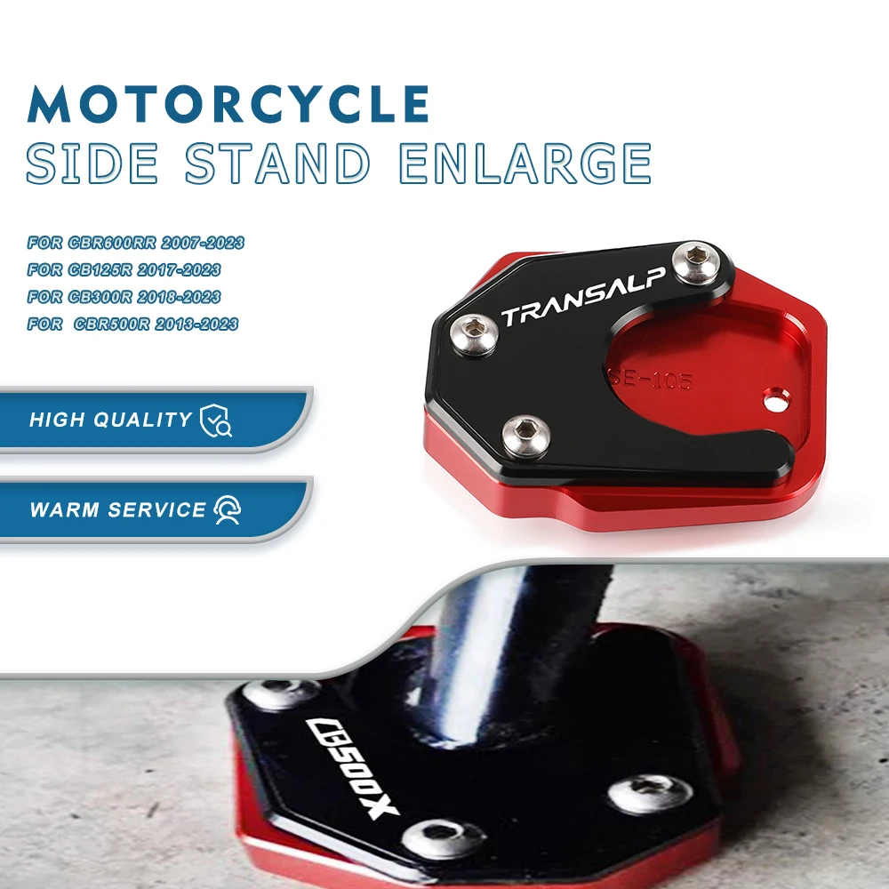 Foot Side Stand Pad Plate Kickstand Enlarger Extension FOR HONDA XL600V XL650V XL700V Transalp XRV750 CB500X/F CBR650R CB600RR
Foot Side Stand Pad Plate Kickstand Enlarger Extension FOR HONDA XL600V XL650V XL700V Transalp XRV750 CB500X/F CBR650R CB600RR