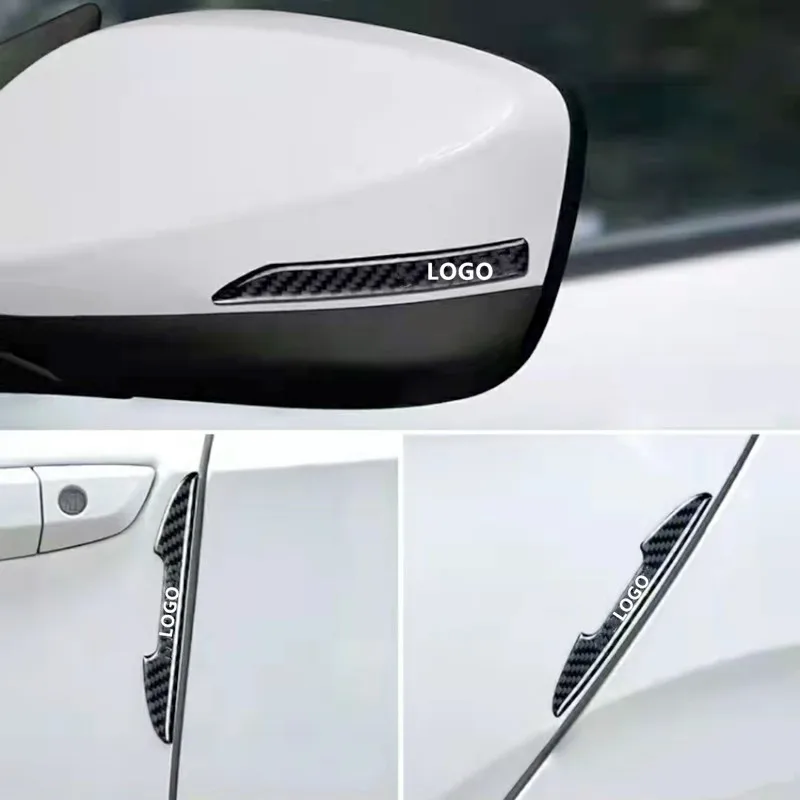 

Carbon Fiber Universal Car Rearview Mirror Door Edge Anti Scratch Protection Strips Anti-collision Protector Sticker Scuff Bar