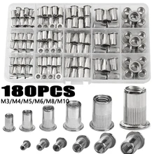 180/165/150/100/93pcs Stainless Rivet Nut M3 M4 M5 M6 M8 M10 Insert Reveting Multi Size Stainless Steel Rivet Nut Set
180/165/150/100/93pcs Stainless Rivet Nut M3 M4 M5 M6 M8 M10 Insert Reveting Multi Size Stainless Steel Rivet Nut Set