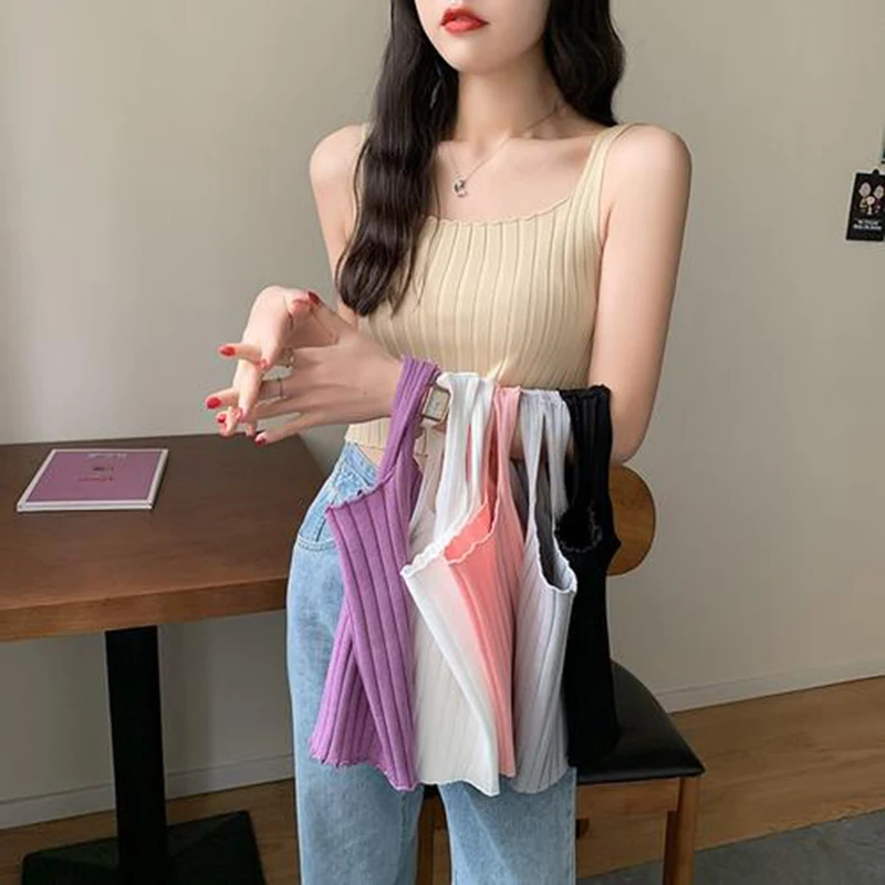 Y2K Women Clothes Summer Casual Solid Color Tank Top Female Wide Shoulder Ribbed Knitted Cotton T-shirt Sleeveless Basic Tees
Y2K Women Clothes Summer Casual Solid Color Tank Top Female Wide Shoulder Ribbed Knitted Cotton T-shirt Sleeveless Basic Tees