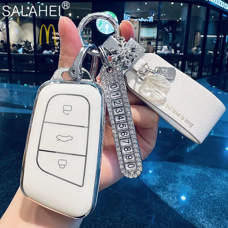 Anti-lost Number TPU Car Remote Key Cover Case Shell Key Holder Keychain for Chery Tiggo E 2022 New Key Car Interior Accessories
Anti-lost Number TPU Car Remote Key Cover Case Shell Key Holder Keychain for Chery Tiggo E 2022 New Key Car Interior Accessories