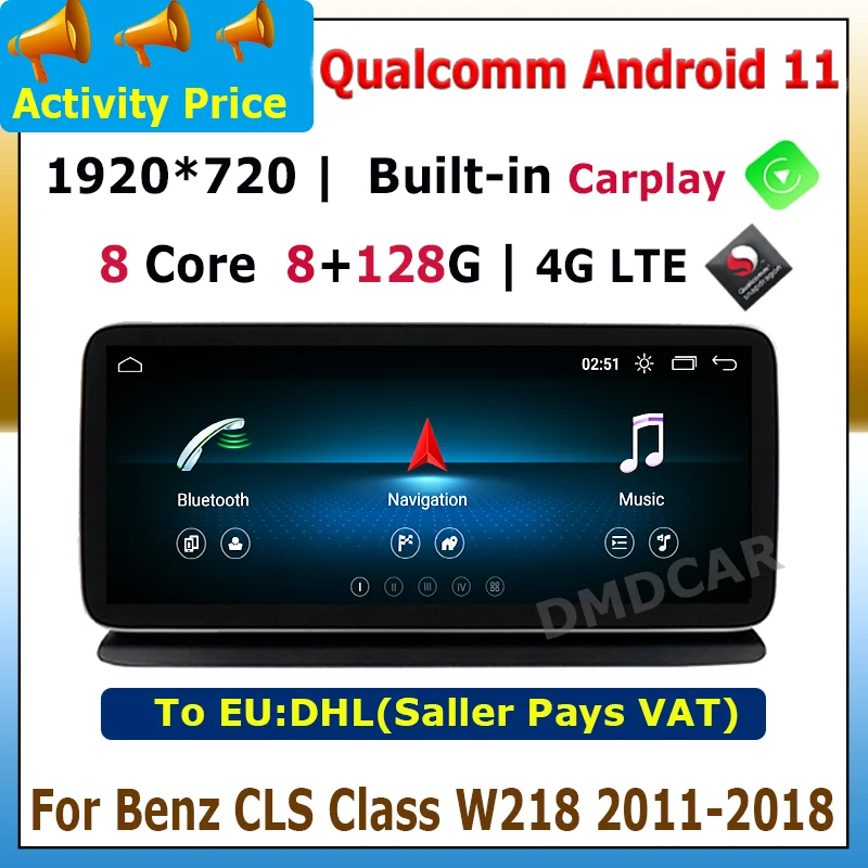 10.25/12.5inc Snapdragon CPU 8+128G Android 11 Car Multimedia Player GPS for Mercedes Benz CLS Class W218 2011-2018 Radio Stereo
10.25/12.5inc Snapdragon CPU 8+128G Android 11 Car Multimedia Player GPS for Mercedes Benz CLS Class W218 2011-2018 Radio Stereo