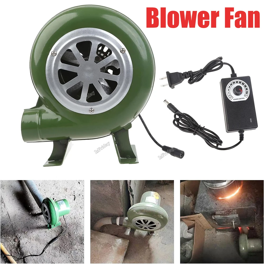 

Electric Blower Fan BBQ Fan 100v 220v Suitable for Barbecue Mini Blacksmith Forges Blower with Speed Adapter AC100-240V M89B