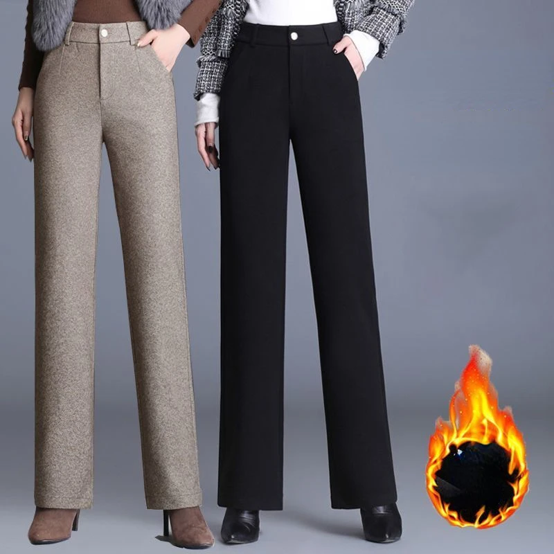 New Thickened Woolen Pants For Women Autumn Winter 2023 High Waist Straight Pants Warm Pants Wool Long Trousers Solid Color Q565
New Thickened Woolen Pants For Women Autumn Winter 2023 High Waist Straight Pants Warm Pants Wool Long Trousers Solid Color Q565