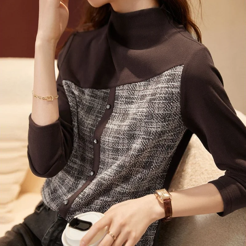 Women's T Shirt Slim Clothes Luxury Pulovers Korean Top Fashion Tees Sexy Shirts Woman Tall Clothing Glitter Original Turtleneck
Women's T Shirt Slim Clothes Luxury Pulovers Korean Top Fashion Tees Sexy Shirts Woman Tall Clothing Glitter Original Turtleneck