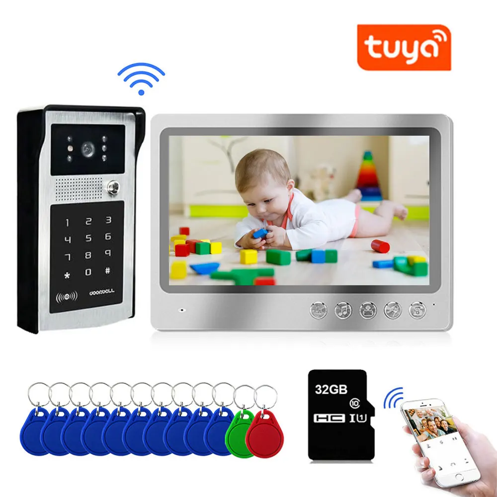 Tuya 9 Inch Screen WiFi Video Door Phone Doorbell Home Intercom System App Remote View With RFID Password Waterproof Camera
Tuya 9 Inch Screen WiFi Video Door Phone Doorbell Home Intercom System App Remote View With RFID Password Waterproof Camera