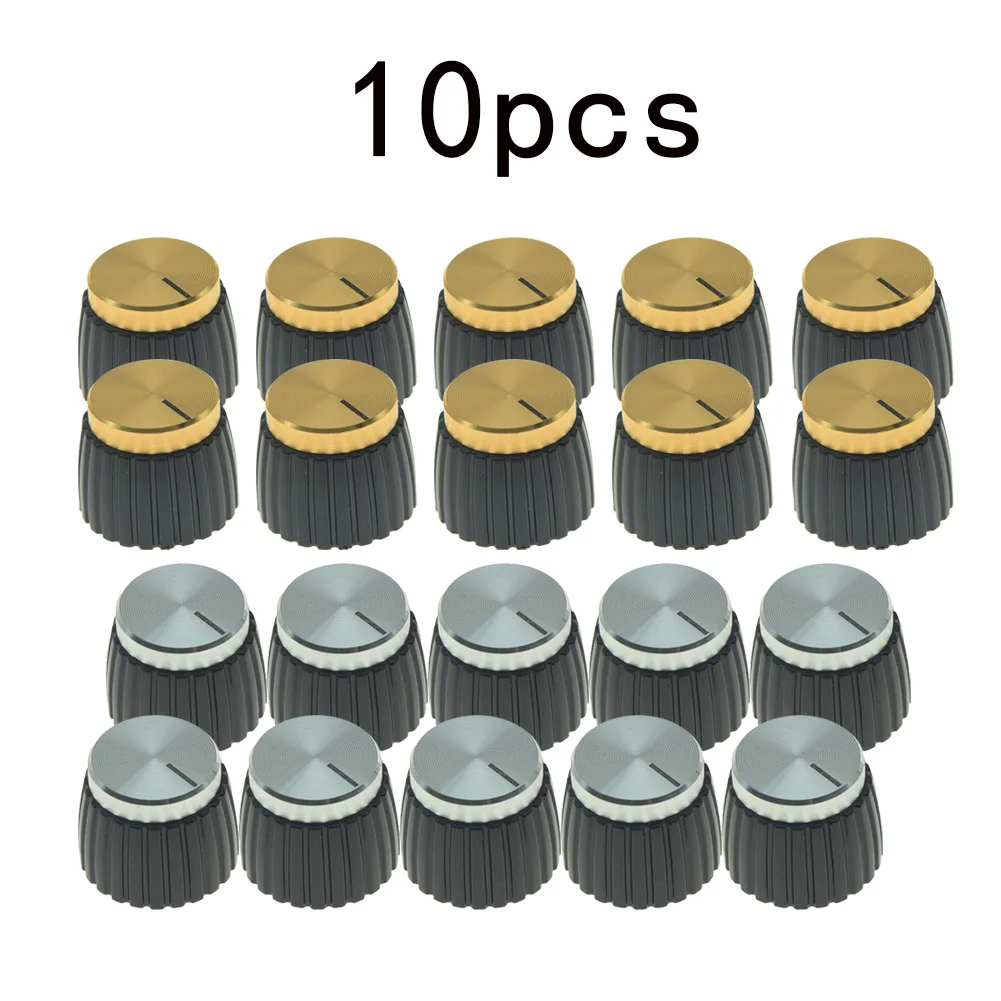 10pcs Speaker Knob Silver&gold Hot Sale Amp Knobs Replacement Parts Perfect For DIY Loudspeaker Boxes Effectors Guitars
10pcs Speaker Knob Silver&gold Hot Sale Amp Knobs Replacement Parts Perfect For DIY Loudspeaker Boxes Effectors Guitars