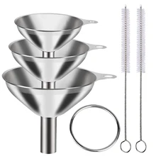 3pcs/pcs Stainless Steel Funnel Set Kitchen Oil Liquid Funnel Metal Funnel Wide Mouth Funnel for Canning Kitchen Tools Dropship
3pcs/pcs Stainless Steel Funnel Set Kitchen Oil Liquid Funnel Metal Funnel Wide Mouth Funnel for Canning Kitchen Tools Dropship