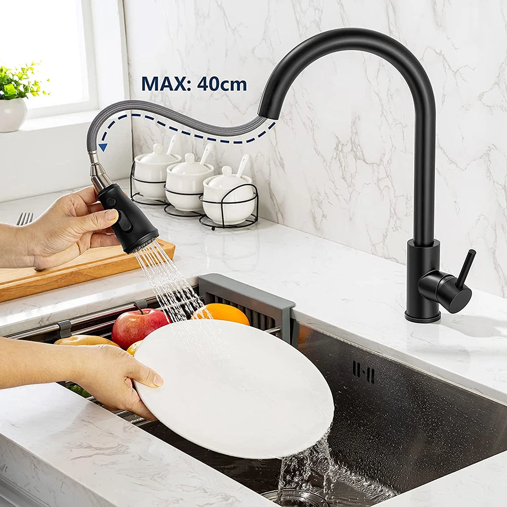 Generic Kitchen Faucet With Pull Down Sprayer 360° Swivelling Kitchen
