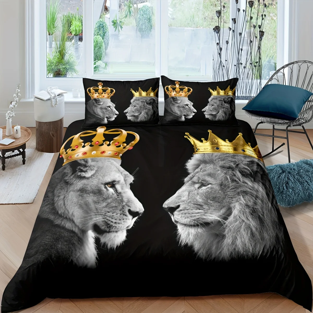 Bed Linen Sets Animal Lion Rose Flower Fashion Print Quilt Cover, Soft And Comfortable Duvet Cover Pillowcase, Set 2/3 Piece
Bed Linen Sets Animal Lion Rose Flower Fashion Print Quilt Cover, Soft And Comfortable Duvet Cover Pillowcase, Set 2/3 Piece