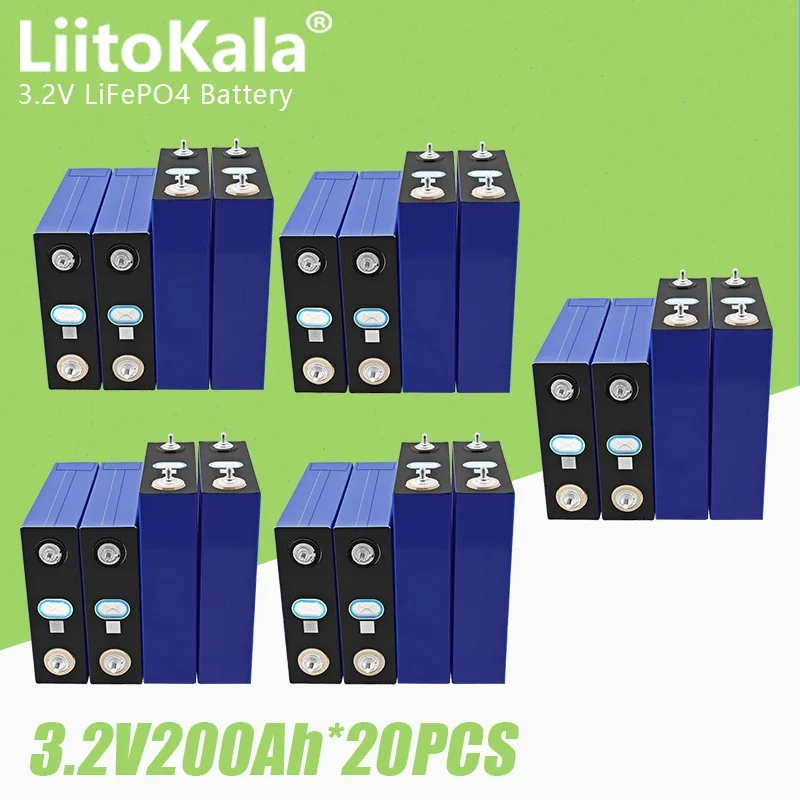 20 шт. LiitoKala 3,2 В Ач LiFePo4 аккумулятор глубокий цикл для EV RV лодки двигателя гольф-мобиля солнечная система
20 шт. LiitoKala 3,2 В Ач LiFePo4 аккумулятор глубокий цикл для EV RV лодки двигателя гольф-мобиля солнечная система