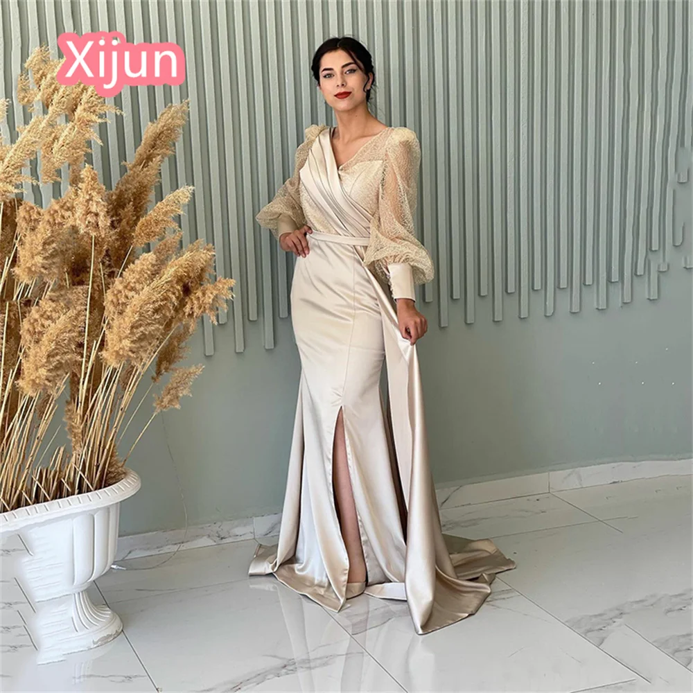 Xijun Beading Mermaid Prom Dresses Puff Long Sleeve Women Evening Dress Arabic Saudi Arabia Party Gowns Vestidos De Gala Dubai
Xijun Beading Mermaid Prom Dresses Puff Long Sleeve Women Evening Dress Arabic Saudi Arabia Party Gowns Vestidos De Gala Dubai