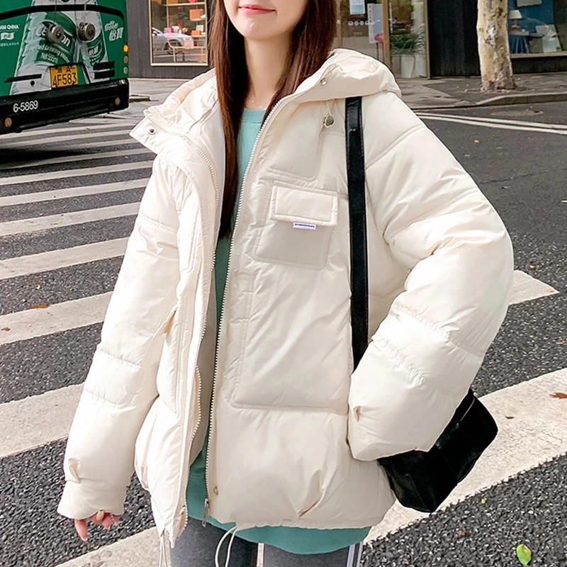 Winter Hooded Cotton Padded Jacket Women Parkas 2023 New Loose Thick Warm Casual Parka Black Basic Coat Female Outwear
Winter Hooded Cotton Padded Jacket Women Parkas 2023 New Loose Thick Warm Casual Parka Black Basic Coat Female Outwear