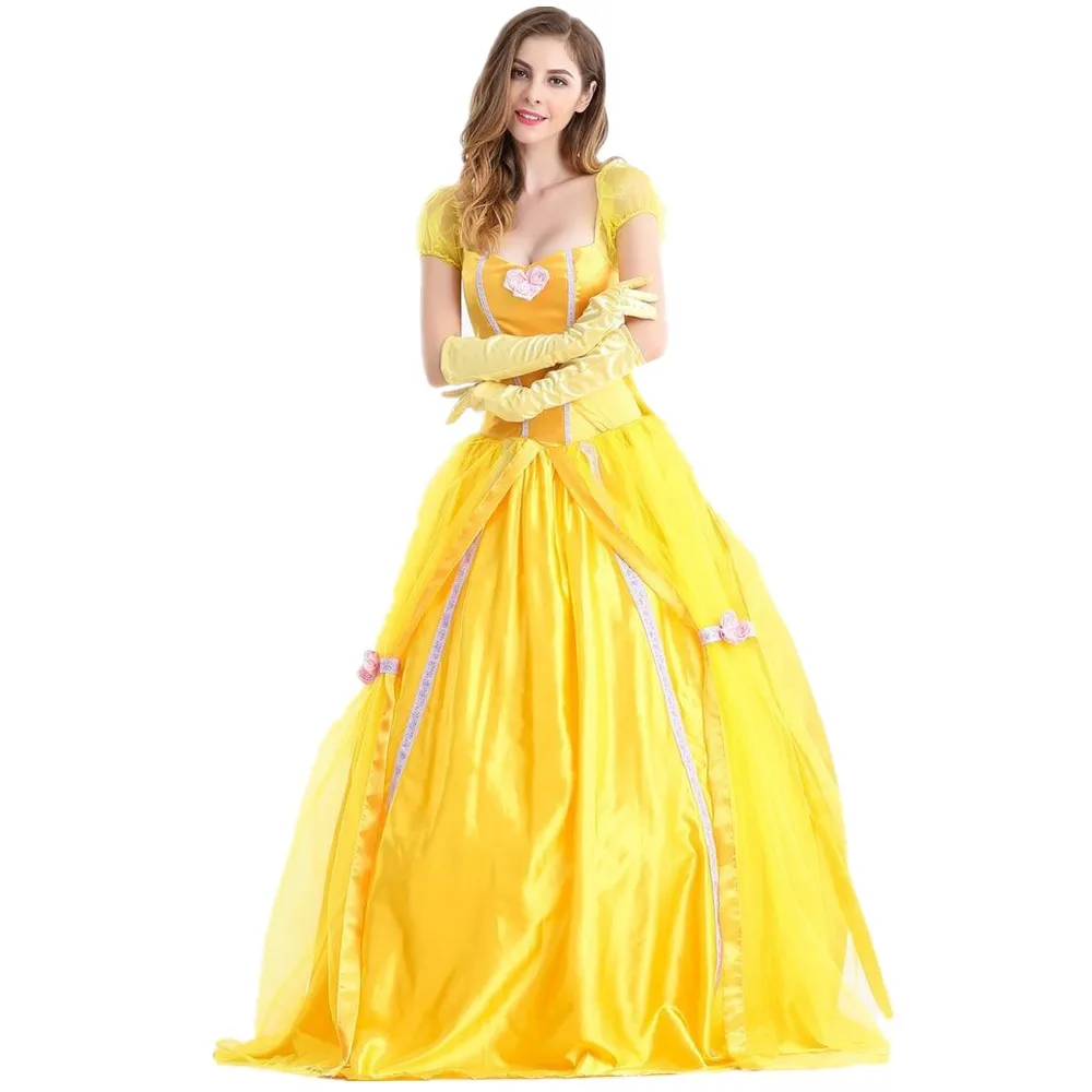 Halloween Role Play Beauty And The Beast Princess Yellow Long Dress European Royalty Fairy Tale Queen Masquerade Costume Dress
Halloween Role Play Beauty And The Beast Princess Yellow Long Dress European Royalty Fairy Tale Queen Masquerade Costume Dress