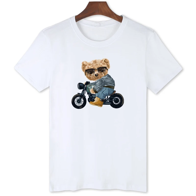 Brand New Riding Teddy Bear Print T-shirt Men's personality Tops Super Fashion Cool Short Sleeve Tee Shirts B1-19
Brand New Riding Teddy Bear Print T-shirt Men's personality Tops Super Fashion Cool Short Sleeve Tee Shirts B1-19
