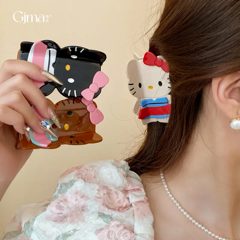 Sanrio Hello Kitty Hair Clip Anime Cartoon Kawaii Y2K Black Leather Cute Girl Big Clip Hair Bun Hairpin Hair Accessories Gift
Sanrio Hello Kitty Hair Clip Anime Cartoon Kawaii Y2K Black Leather Cute Girl Big Clip Hair Bun Hairpin Hair Accessories Gift