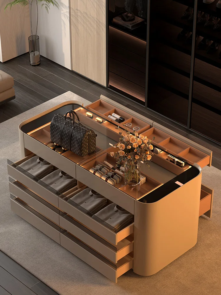 Italian style simple middle island counter jewelry display cabinet home double-sided storage cabinet bedroom bucket cabinet
Italian style simple middle island counter jewelry display cabinet home double-sided storage cabinet bedroom bucket cabinet