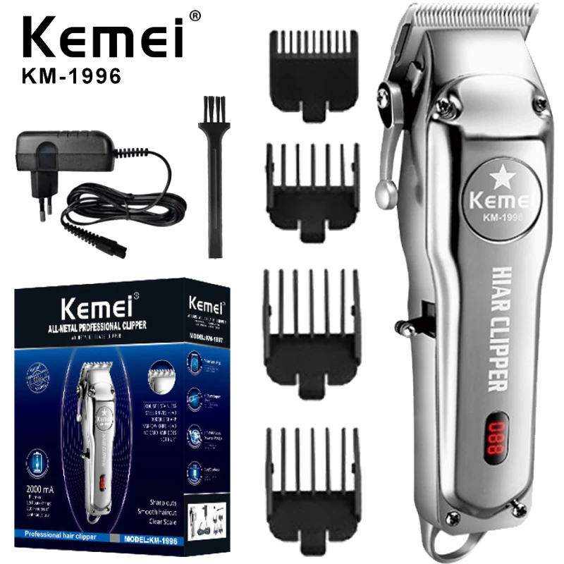 

Kemei Men's Hair Clippers Electric Hair Trimmers Professional Hair Cutting Kit Cordless Cutting Machine Barber Hair Clippers