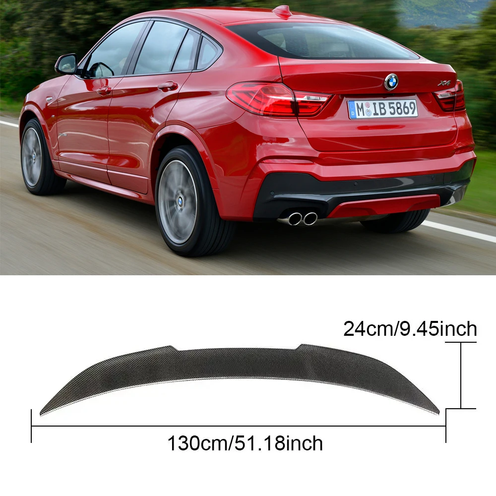 Carbon Fiber Trunk Spoiler For BMW X4 F26 2014 - 2017 Rear Trunk Wing Rear Lip Body Kit Molding Splitter Cover Trim
Carbon Fiber Trunk Spoiler For BMW X4 F26 2014 - 2017 Rear Trunk Wing Rear Lip Body Kit Molding Splitter Cover Trim
