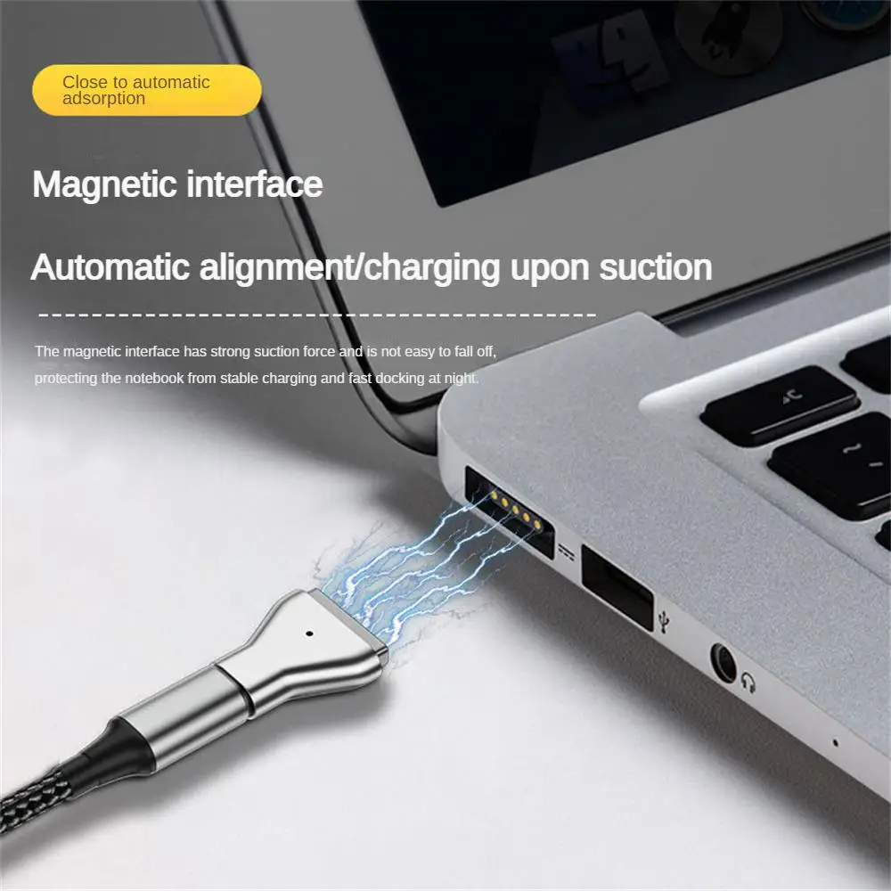 

Магнитный адаптер USB PD типа C для 1, 2 MacBook, USB C, гнездо, быстрая зарядка, магнитный штекер, конвертер, сплав