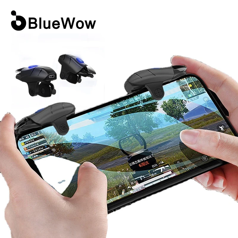 

BlueWow finger Burst Eating Chicken Artifact Auxiliary Button With Pulse Automatic Pressure Gun Aim Shooting Gamepad Accessorie