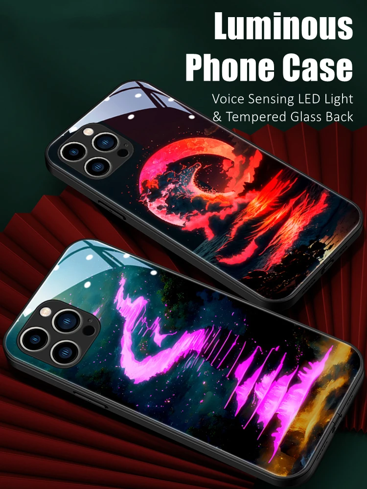 Night Wave Colorful LED Light Glow Luminous Tempered Glass Phone Case for Huawei P40 P50 P60 Mate 30 40 50 Nova 9 10 Pro Plus
Night Wave Colorful LED Light Glow Luminous Tempered Glass Phone Case for Huawei P40 P50 P60 Mate 30 40 50 Nova 9 10 Pro Plus