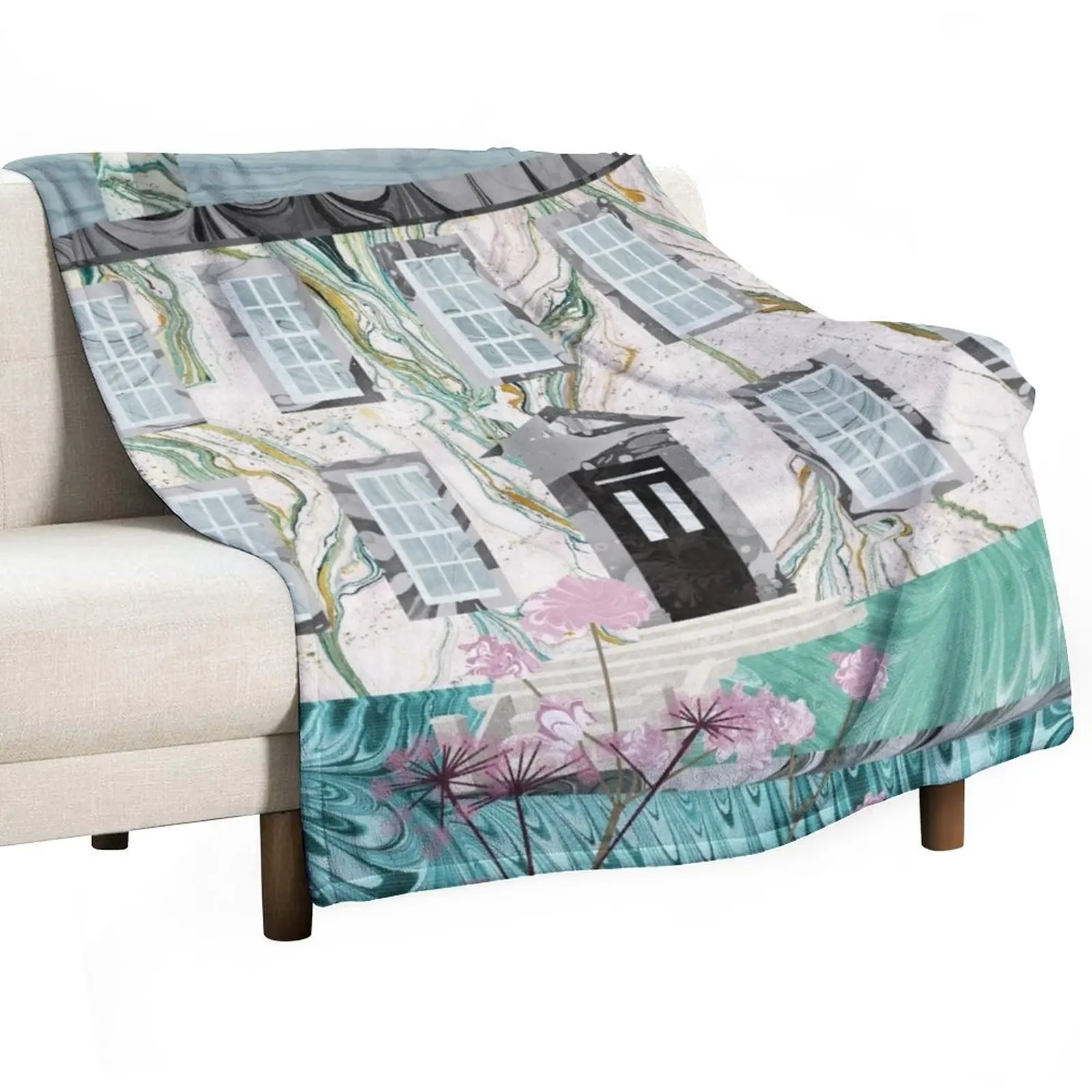 The Bronte Sisters' Parsonage,Haworth : Collage in Marbled Bookbinding Paper Throw Blanket Bed covers Designer Blankets
The Bronte Sisters' Parsonage,Haworth : Collage in Marbled Bookbinding Paper Throw Blanket Bed covers Designer Blankets
