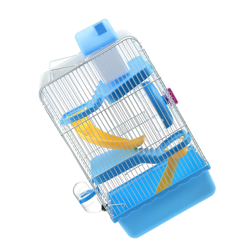 

Three Layers Chinchilla Cage Includes Water Bottle Exercise Wheel Dish Hamster Hide- Out Small House for Pets