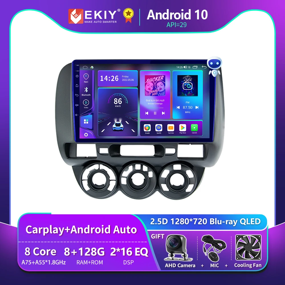 EKIY T900 Android 10 Стерео для Honda Fit Jazz City 2004 2005 2006 2007 Автомобильный радиоприемник Мультимедийный плеер GPS навигация CarPlay 2 Din без DVD аудиоприемника
EKIY T900 Android 10 Стерео для Honda Fit Jazz City 2004 2005 2006 2007 Автомобильный радиоприемник Мультимедийный плеер GPS навигация CarPlay 2 Din без DVD аудиоприемника