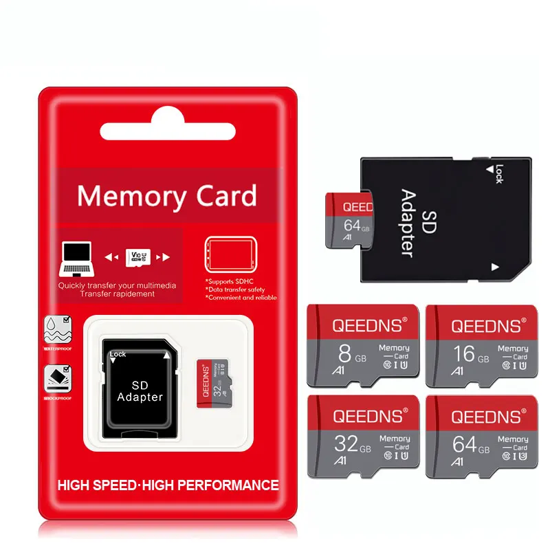 

Pro Plus High-Speed Memory Card 32 64GB 128GB 256GB Class 10 U3 Water-Resistant Micro TF SD Card 8GB 16GB Flash Cards + Adapter