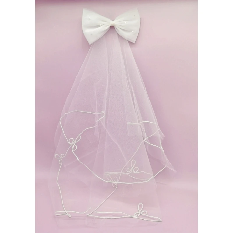E15E Bridal Veil Bride Simple Tulle with Pearls Bow Short Bachelorette Party Hen Party Veil Hen Party Head Scarf
E15E Bridal Veil Bride Simple Tulle with Pearls Bow Short Bachelorette Party Hen Party Veil Hen Party Head Scarf
