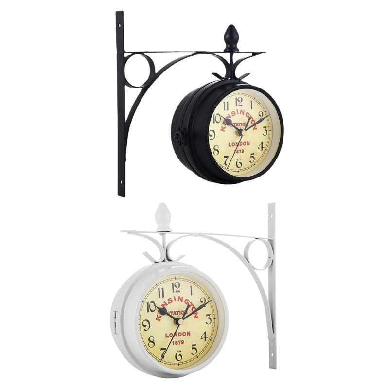 Vintage Double Side Silent Wall Clock Wrought Iron Hanging Time Clock Ornaments for Home Bedroom Dormitory Wall Window Dropship
Vintage Double Side Silent Wall Clock Wrought Iron Hanging Time Clock Ornaments for Home Bedroom Dormitory Wall Window Dropship