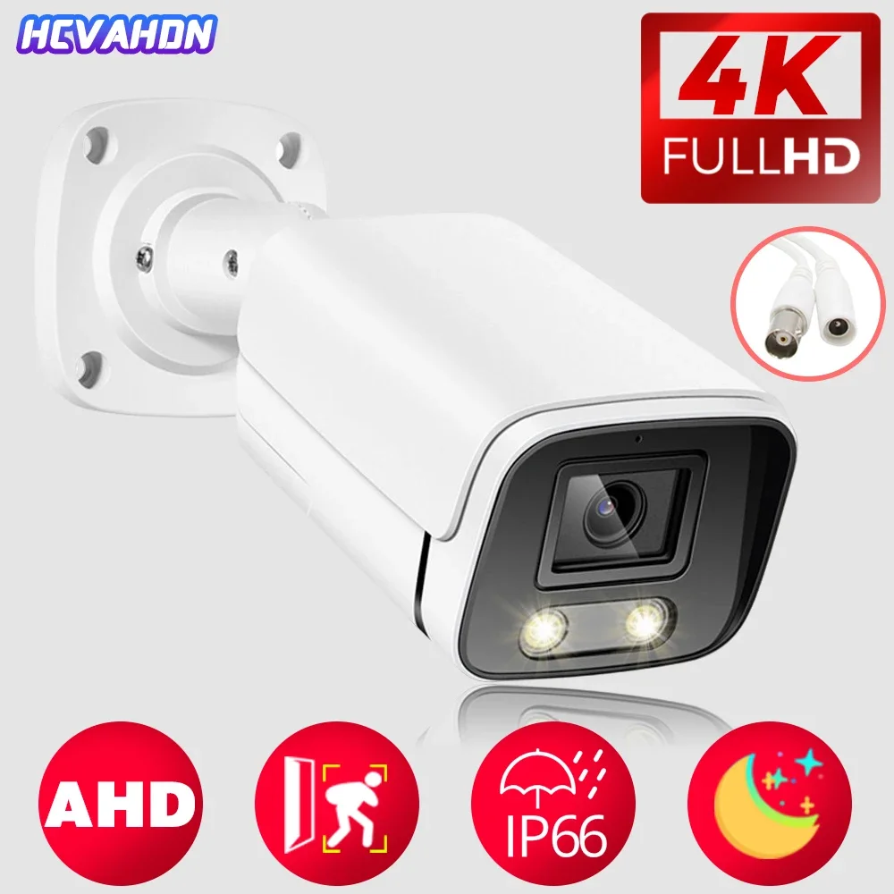 

8MP 4K AHD Camera Outdoor Waterproof H.265 Metal Bullet CCTV Home Smart Color Night Vision Face Detection Security Analog Camera