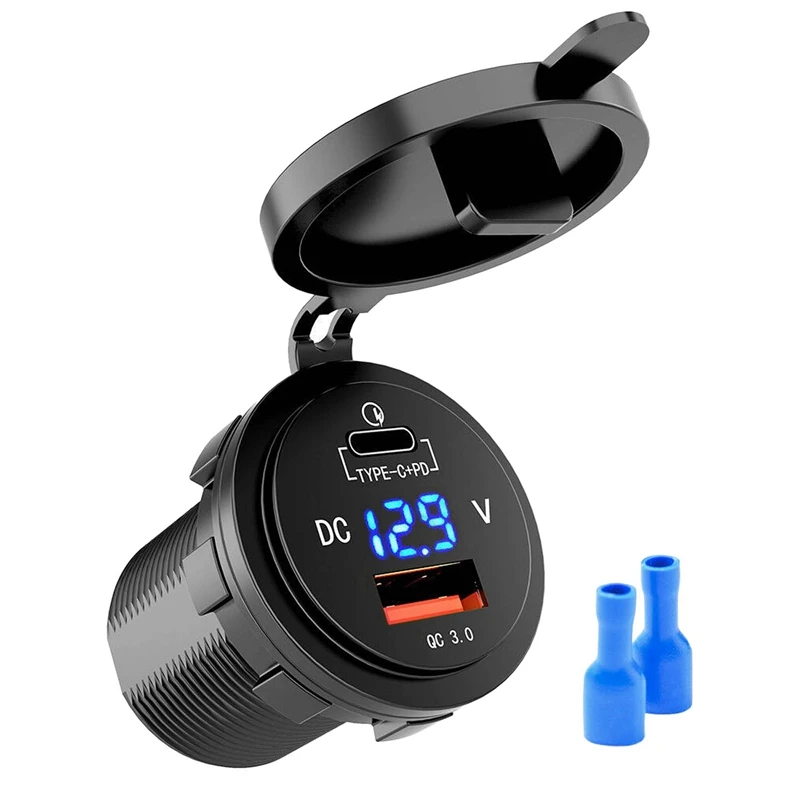 18W Quick Charge 3.0 USB Car Charger 48W Type-C PD Fast Charge Socket Outlet Adapter for Car, Boat, RV, Motorcycle
18W Quick Charge 3.0 USB Car Charger 48W Type-C PD Fast Charge Socket Outlet Adapter for Car, Boat, RV, Motorcycle