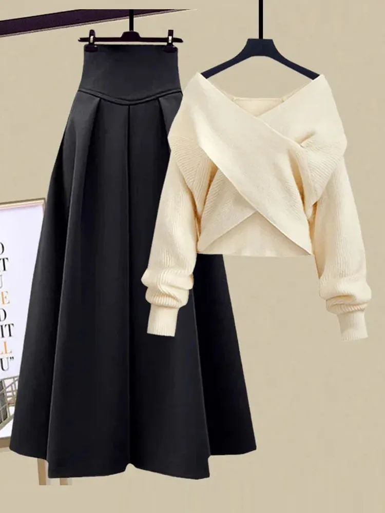 Knitwears Pullover Sweater And High Waist Skirts Two Piece Sets 2023 Autumn Winter Skirt Sets For Women Outfits Korean Casual
Knitwears Pullover Sweater And High Waist Skirts Two Piece Sets 2023 Autumn Winter Skirt Sets For Women Outfits Korean Casual