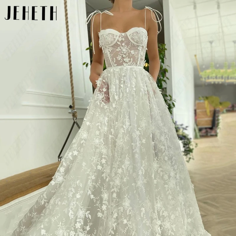 JEHETH White Lace Sweetheart Prom Gowns Illusion Tulle Button Princess Party Spaghetti Straps Pockets Backless Evening Dresses
JEHETH White Lace Sweetheart Prom Gowns Illusion Tulle Button Princess Party Spaghetti Straps Pockets Backless Evening Dresses