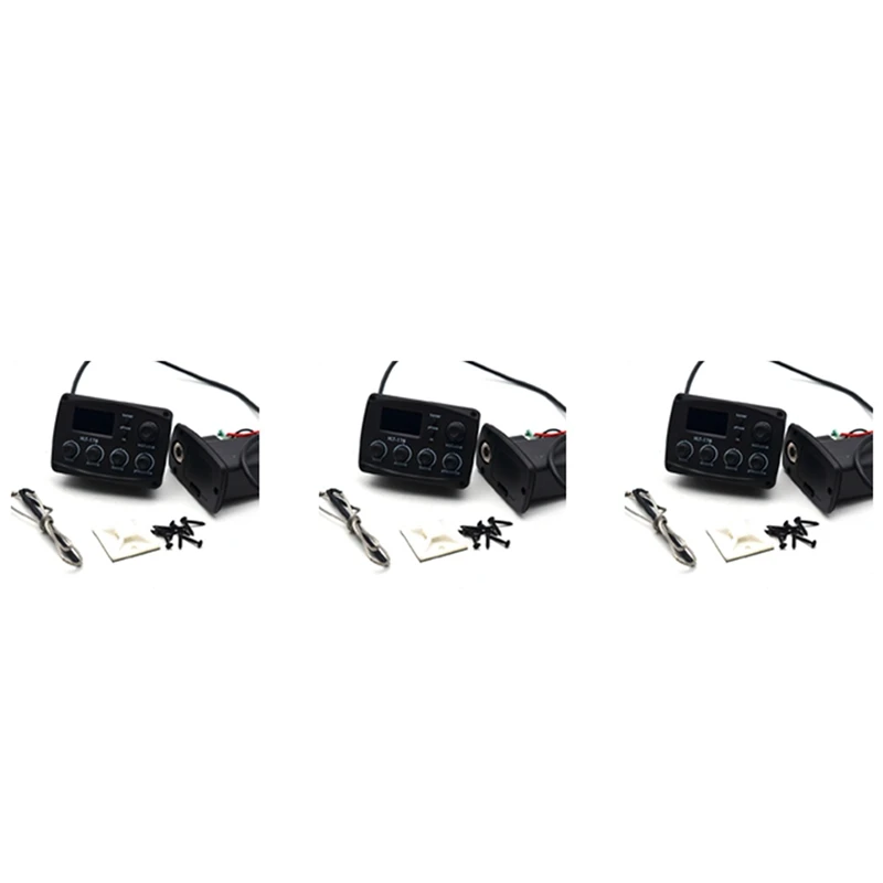 3X KLT-17B Acoustic Guitar EQ Preamp With Digital Procedding Tuner 3 Band EQ Equalizer With Tuner Guitar Pickup
3X KLT-17B Acoustic Guitar EQ Preamp With Digital Procedding Tuner 3 Band EQ Equalizer With Tuner Guitar Pickup