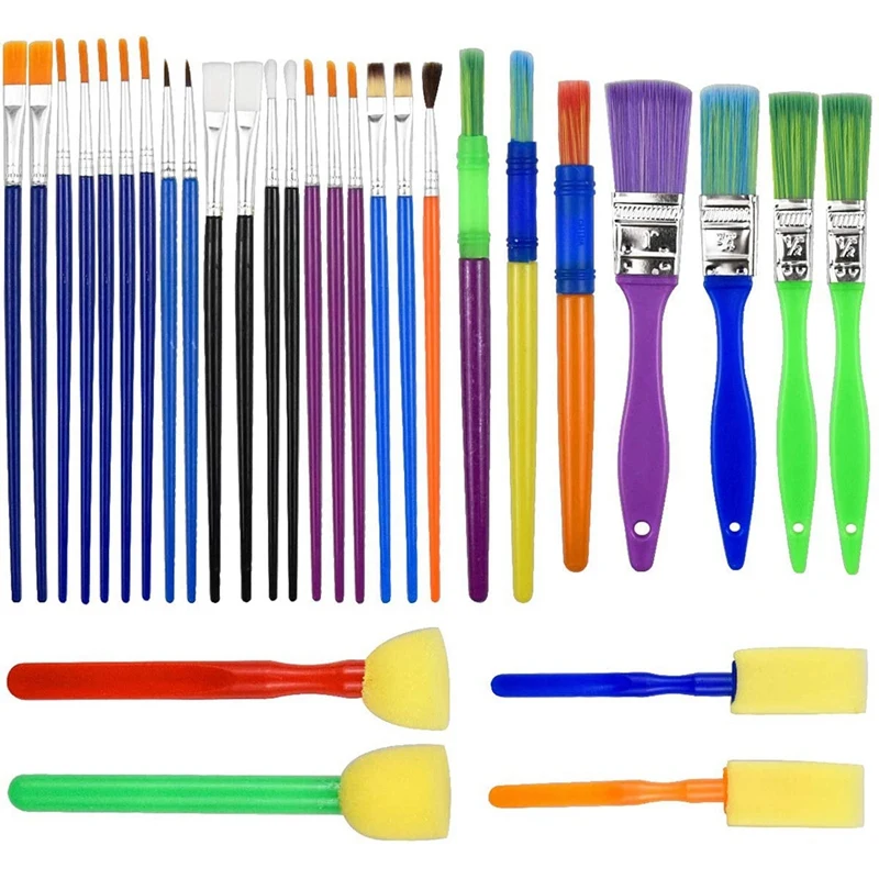 NEW-30PCS Colorful Artist Paint Brush Set,Childrens Kids Paint Brushes Starter Set For Watercolor,Paint Brushes Drawing Tool
NEW-30PCS Colorful Artist Paint Brush Set,Childrens Kids Paint Brushes Starter Set For Watercolor,Paint Brushes Drawing Tool