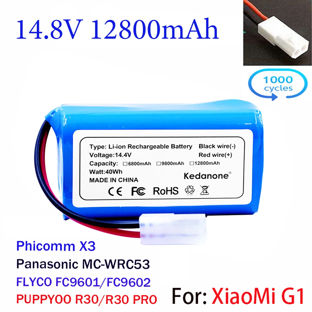 Original 14.8V 3500mAh Li-ion Battery for Xiaomi G1 MI Robot Vacuum-Mop Essential MJSTG1 Robot Vacuum Cleaner 18650 Battery Pack
Original 14.8V 3500mAh Li-ion Battery for Xiaomi G1 MI Robot Vacuum-Mop Essential MJSTG1 Robot Vacuum Cleaner 18650 Battery Pack