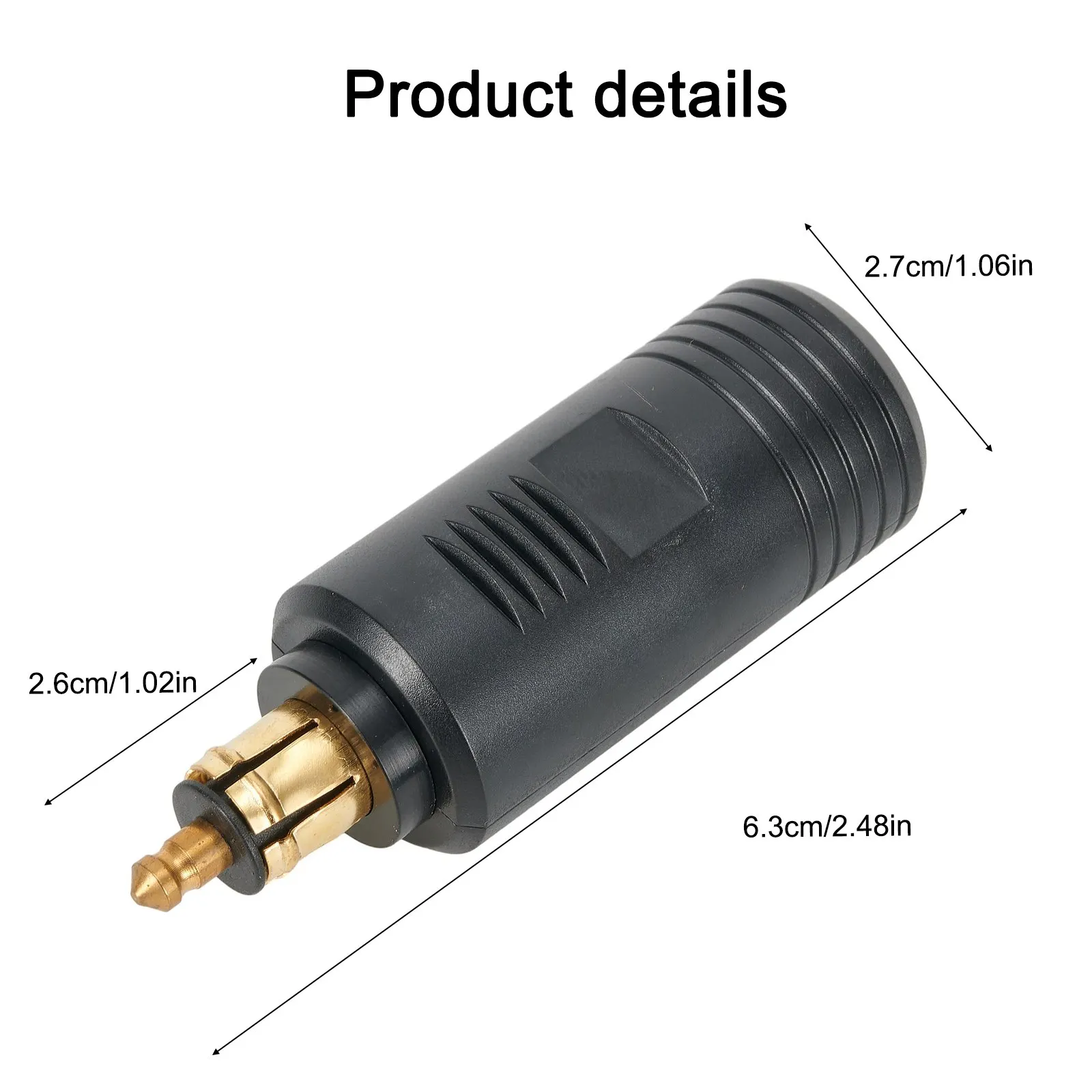 Cigarett Lighter Adapter GPS EU PLUG For Motorcycle 12-24V 1pcs 2.48x1.06in ABS/copper Black Converter DIN Socket
Cigarett Lighter Adapter GPS EU PLUG For Motorcycle 12-24V 1pcs 2.48x1.06in ABS/copper Black Converter DIN Socket