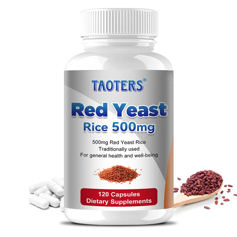 

Red Yeast Rice 500 Mg - 30/60/120 Vegetable Capsules - Non-GMO, Vegan, Gluten-Free