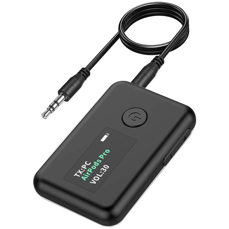 Передатчик и приемник Bluetooth 5,0 с OLED-экраном, беспроводной адаптер Bluetooth 2 в 1 3,5 мм, низкая задержка
Передатчик и приемник Bluetooth 5,0 с OLED-экраном, беспроводной адаптер Bluetooth 2 в 1 3,5 мм, низкая задержка