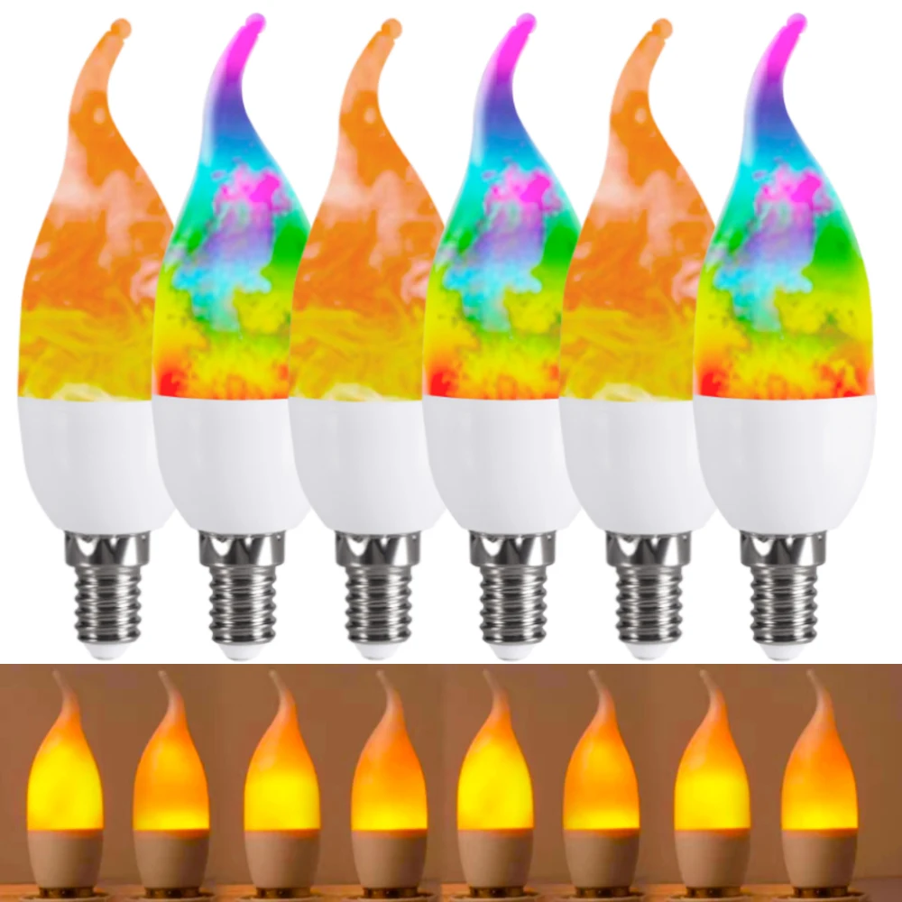 6pcs E14 Led Simulated Flame Bulbs 3W AC85-265V LED night light Home Electronic Accessories Lamp Flame light Effect Bulbs
6pcs E14 Led Simulated Flame Bulbs 3W AC85-265V LED night light Home Electronic Accessories Lamp Flame light Effect Bulbs