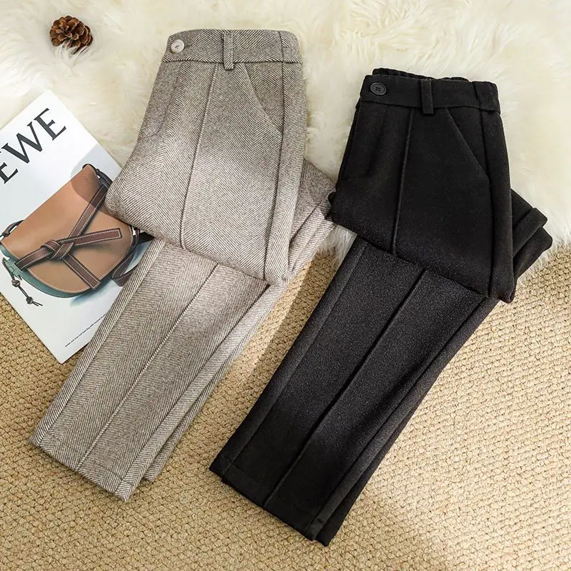 

Women's Autumn and Winter 2023 New High-waisted Velvet Thickened Casual Harem Pants for Outer Wear Warm Women's Pants