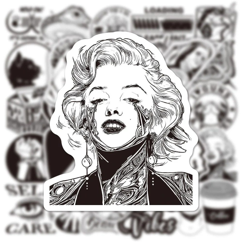 10/30/50PCS Black and White Ins Wind Art Plaster Sticker Gift Graffiti DIY Helmet Suitcase Luggage Toy Decal Sticker Wholesale
10/30/50PCS Black and White Ins Wind Art Plaster Sticker Gift Graffiti DIY Helmet Suitcase Luggage Toy Decal Sticker Wholesale
